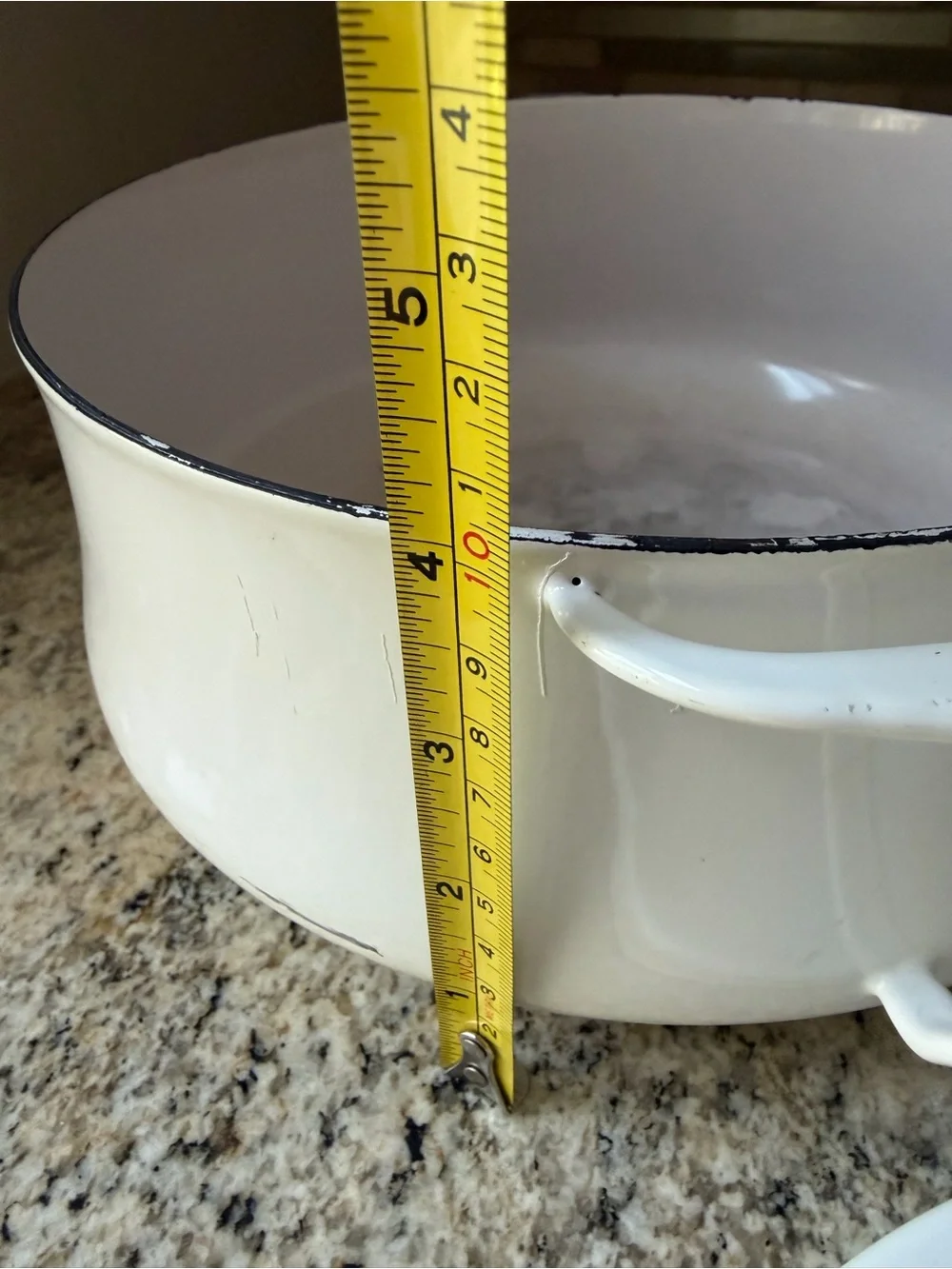 Vintage Dansk Kobenstyle white Enamel Dutch Oven
